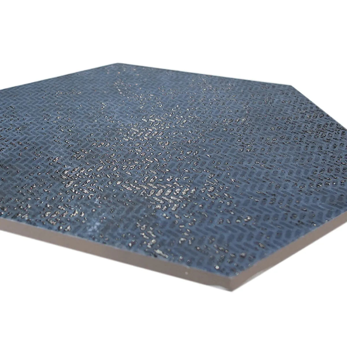 Fiori Azul Decor Hexagonal Porcelain Tile 23x27cm Matt