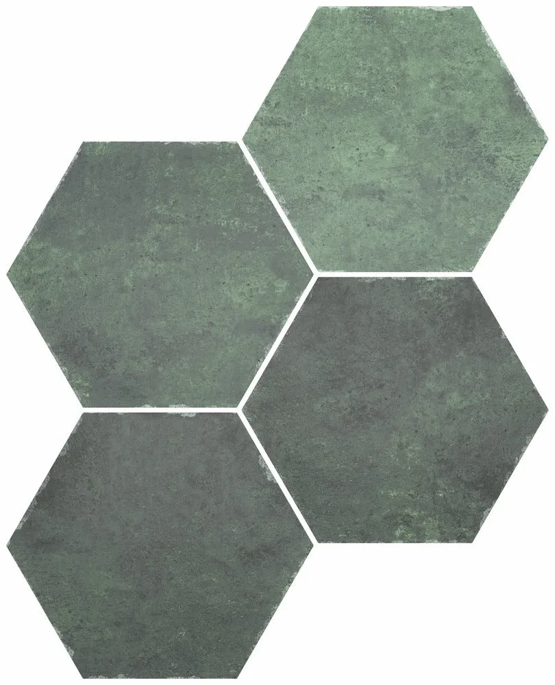 Fiori Esmeralda Hexagonal Porcelain Tile 23x27cm Matt