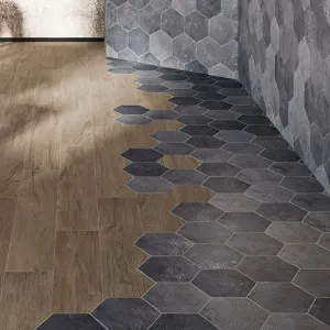 Fiori Lava Hexagonal Porcelain Tile 23x27cm Matt