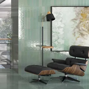 Flaming Mint Ceramic Wall Tile 8x31.5cm Gloss