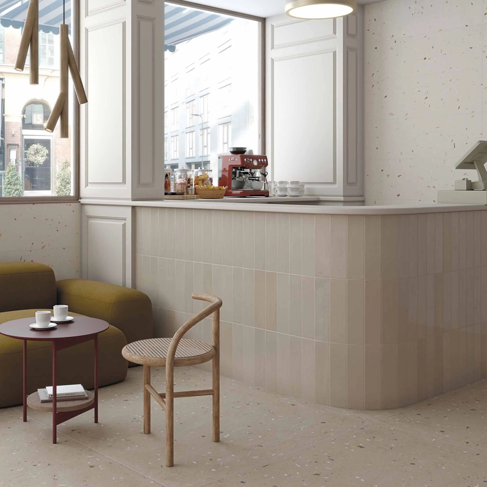 Flaming Taupe Ceramic Wall Tile 8x31.5cm Gloss