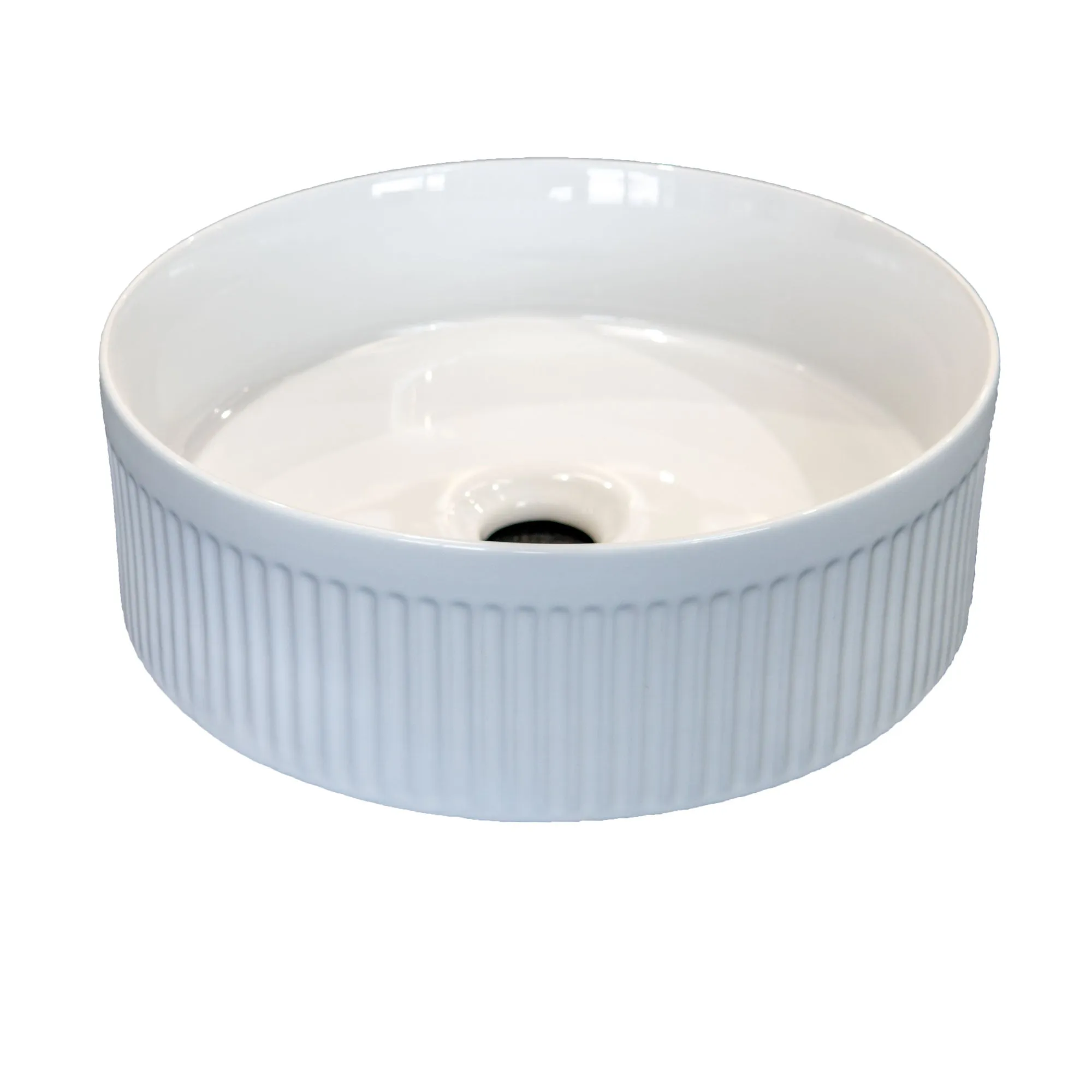 Florence Fluted Countertop Basin Round