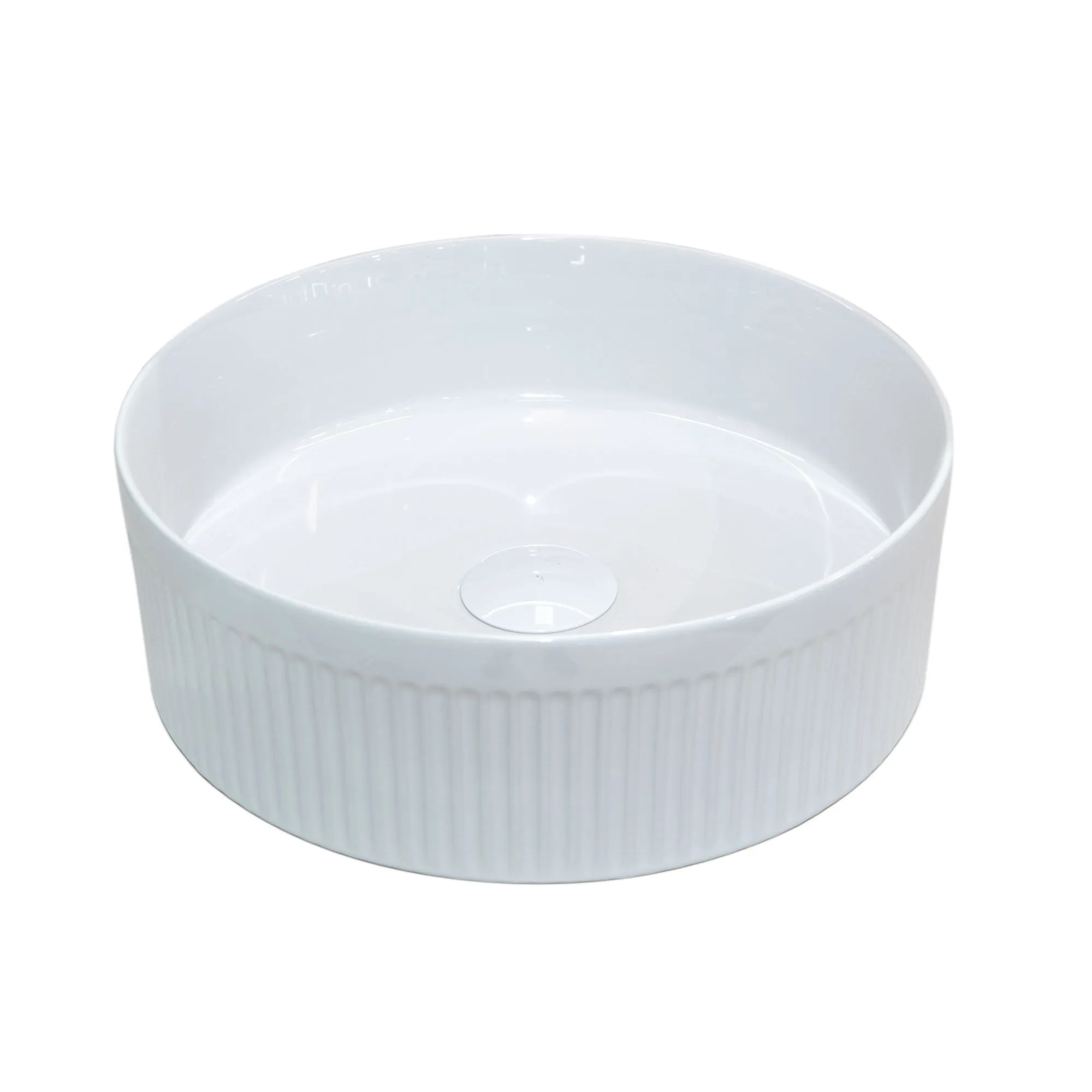 Florence Fluted Countertop Basin Round