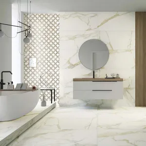 Florentina Marble Amalfi Lux 3D Honed Porcelain Tile 60x120cm