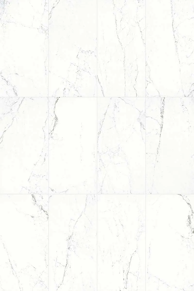 Florentina Marble Avenue White 3D Honed Porcelain Tile 60x120cm
