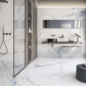 Florentina Marble Positano Blue 3D Honed Porcelain Tile 60x120cm