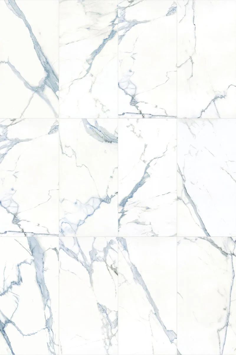 Florentina Marble Positano Blue 3D Honed Porcelain Tile 60x120cm