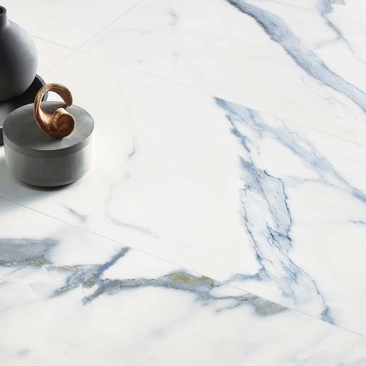 Florentina Marble Positano Blue 3D Honed Porcelain Tile 60x120cm
