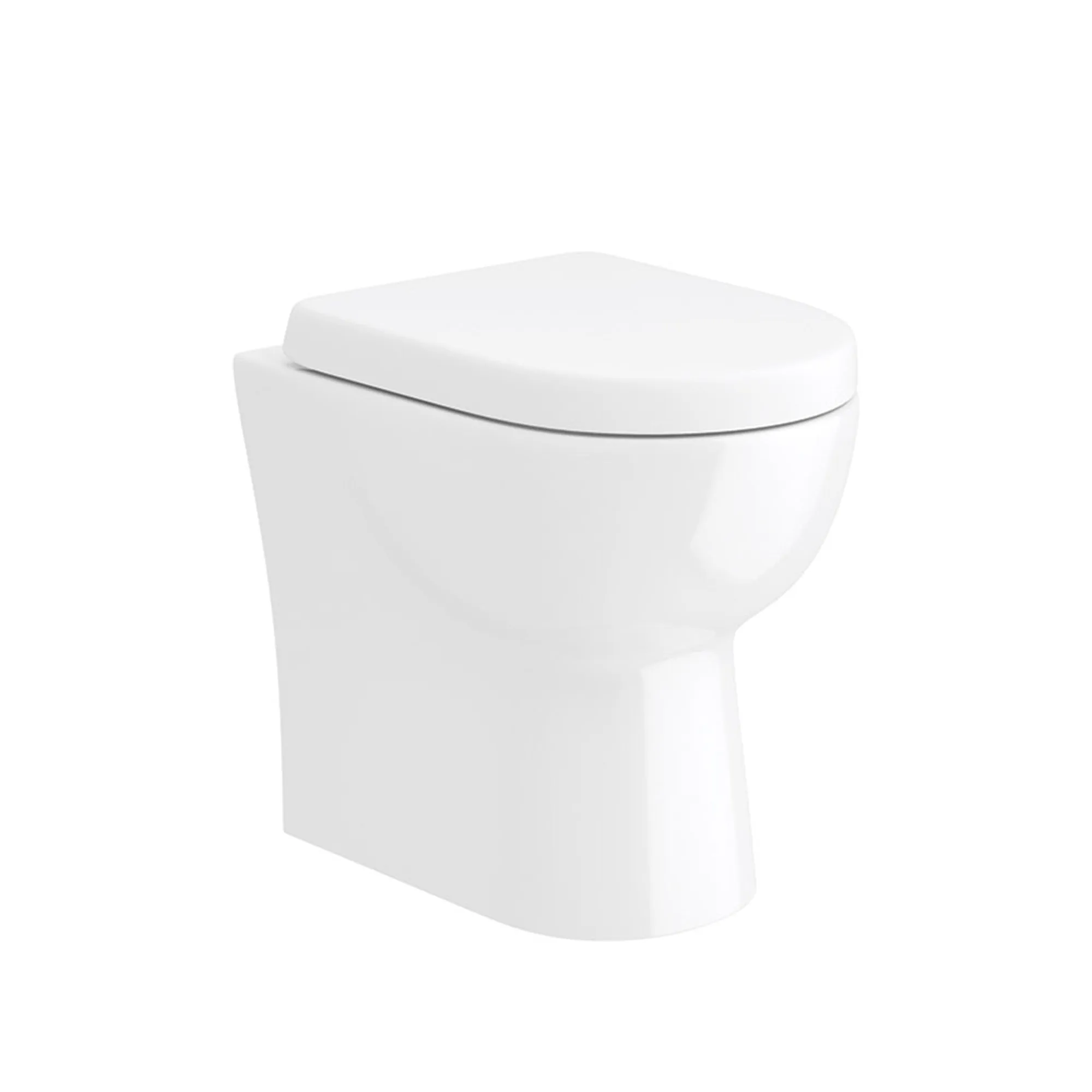 Fraser Semi Comfort Height Rimless Back To Wall WC Pan With Soft Close Toilet Seat
