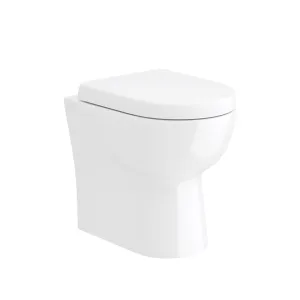 Fraser Semi Comfort Height Rimless Back To Wall WC Pan With Soft Close Toilet Seat