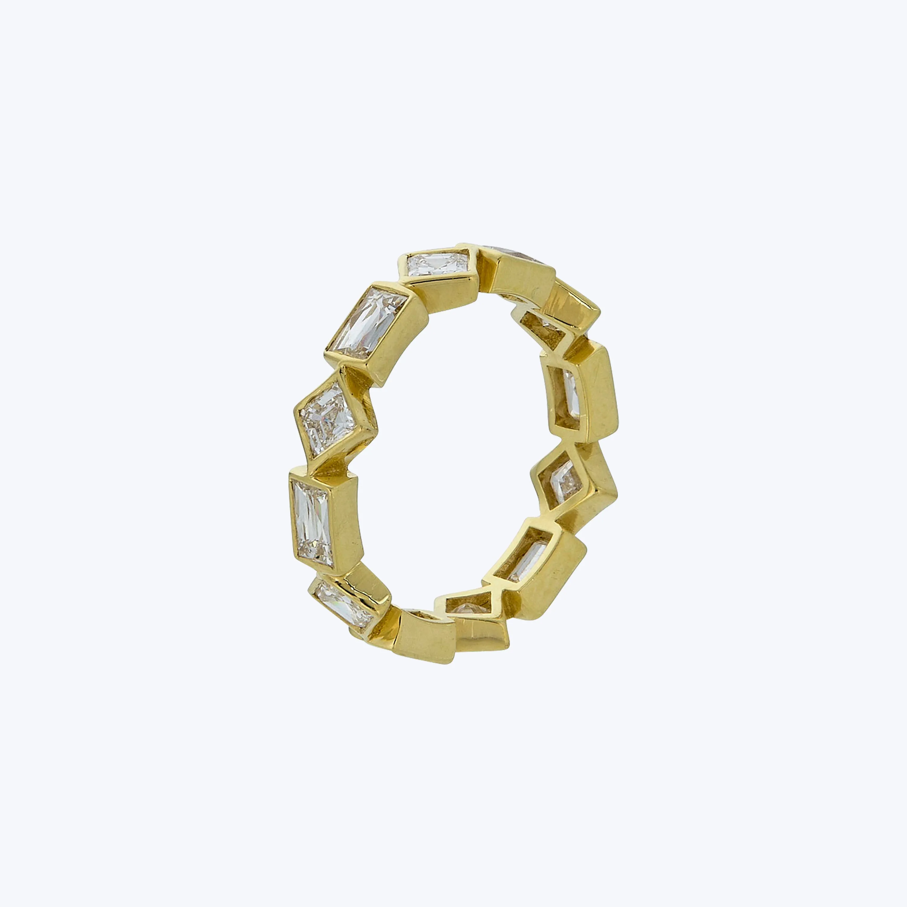 French and Asscher Cut Diamond Eternity Band