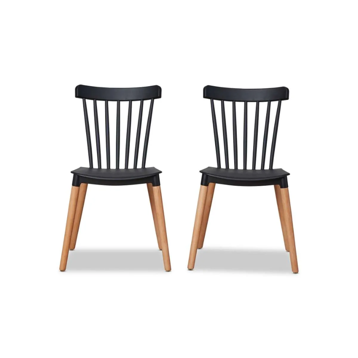 Frida Dining Chair - Set of 2 - Black Mocka