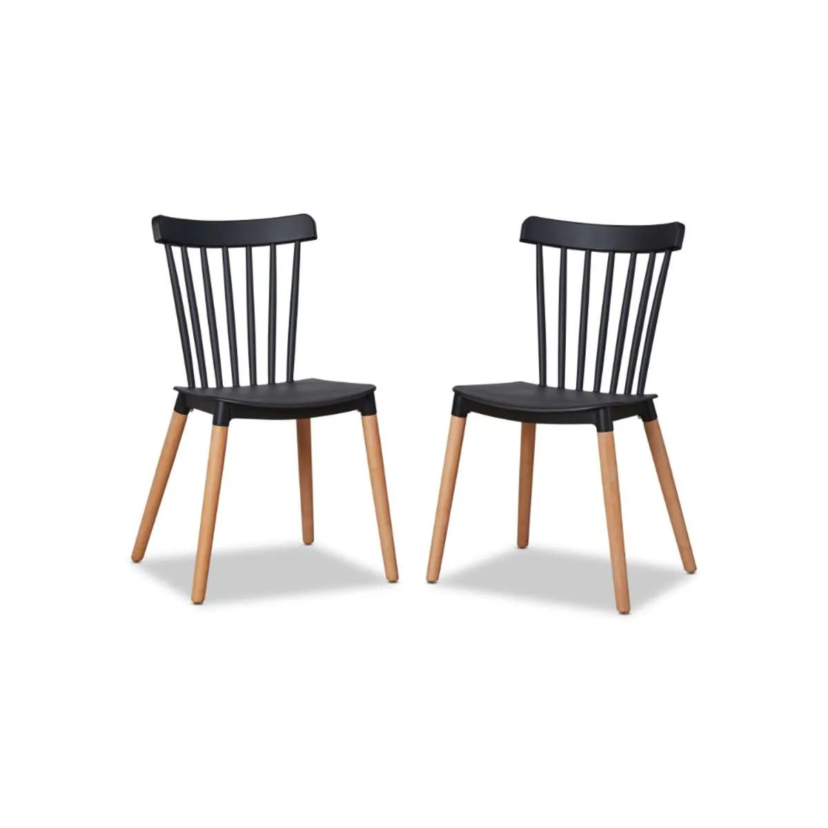 Frida Dining Chair - Set of 2 - Black Mocka