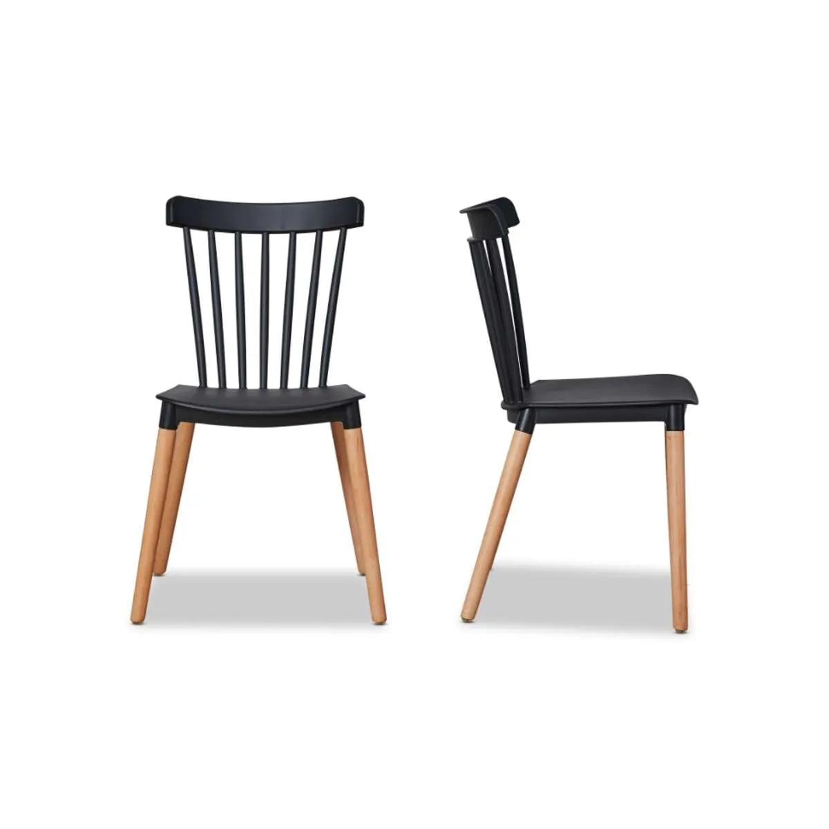 Frida Dining Chair - Set of 2 - Black Mocka