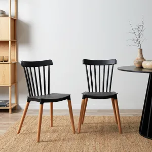 Frida Dining Chair - Set of 2 - Black Mocka