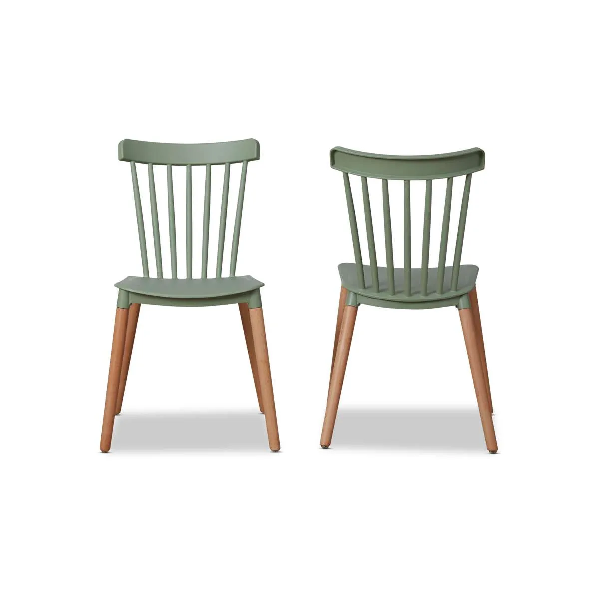 Frida Dining Chair - Set of 2 - Sage Green Mocka