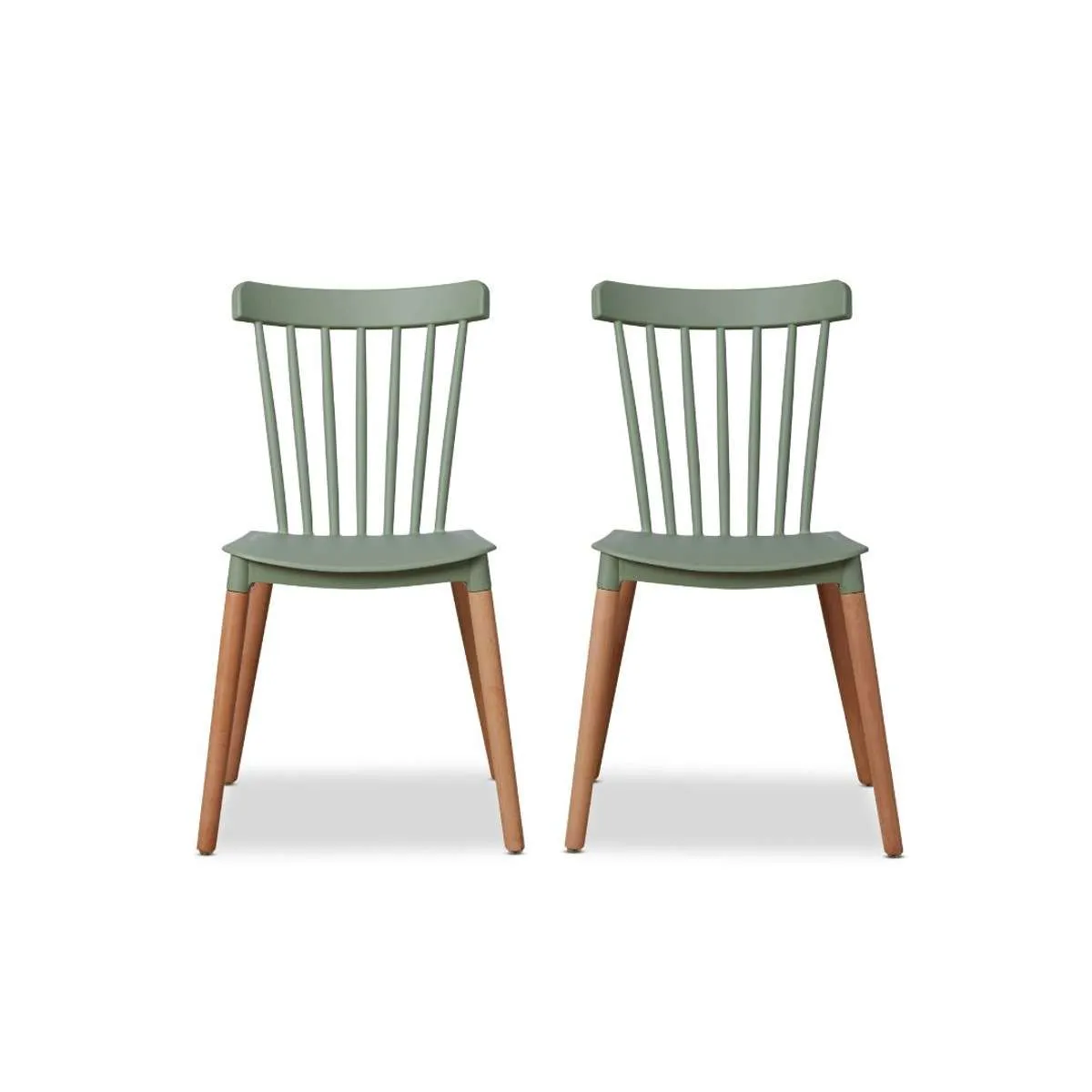 Frida Dining Chair - Set of 2 - Sage Green Mocka