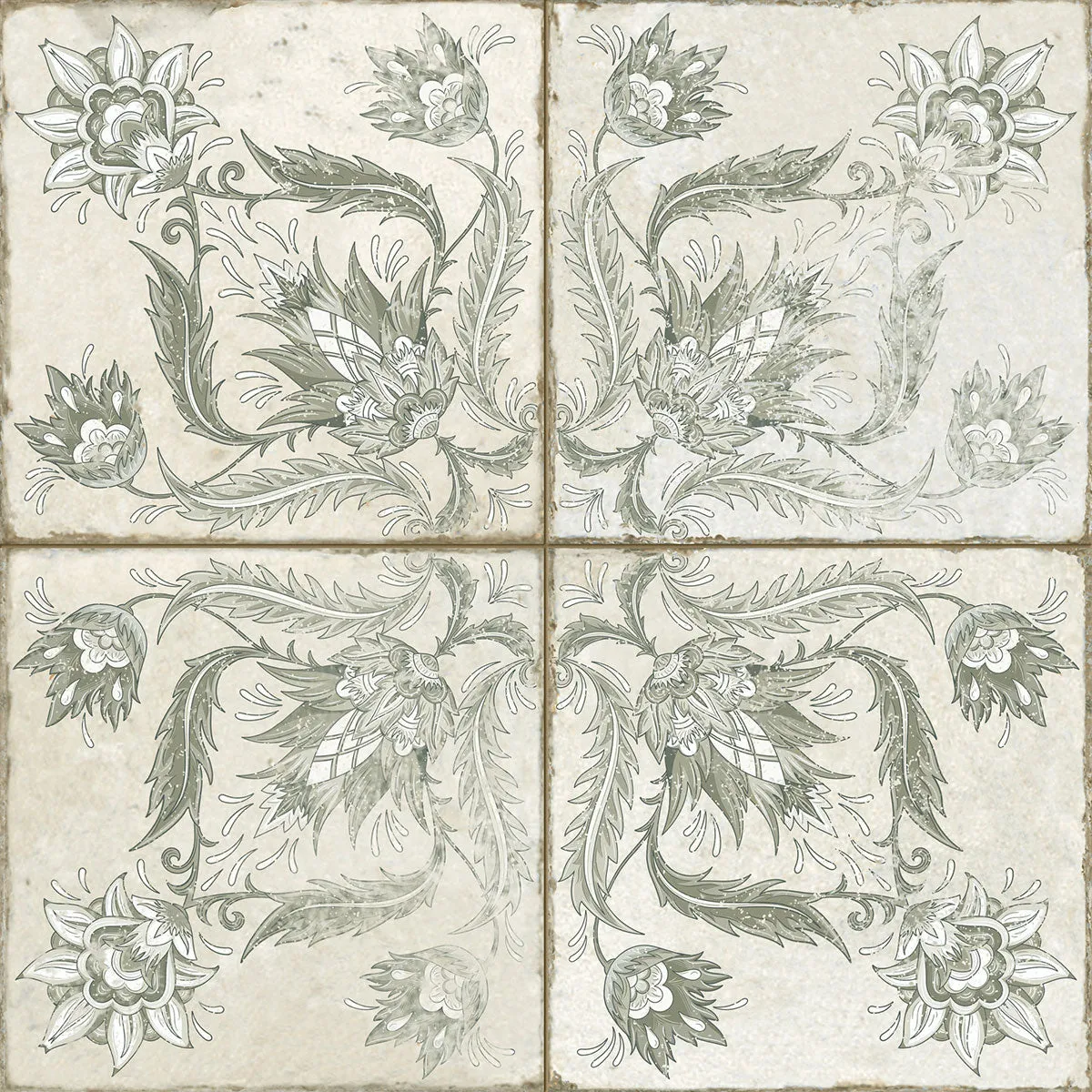 FS Ivy Sage Patterned Tile 45x45cm Matt