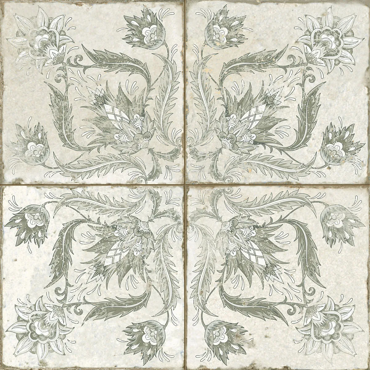FS Ivy Sage Patterned Tile 45x45cm Matt