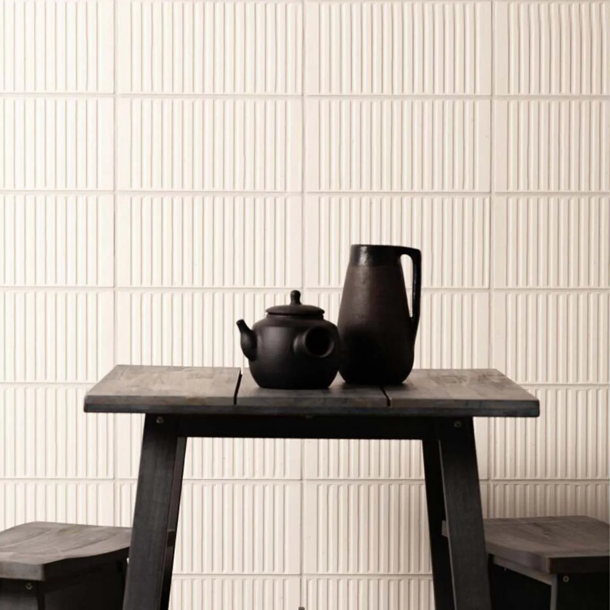 FS Loft White Decor Wall Tile 20x40cm Matt