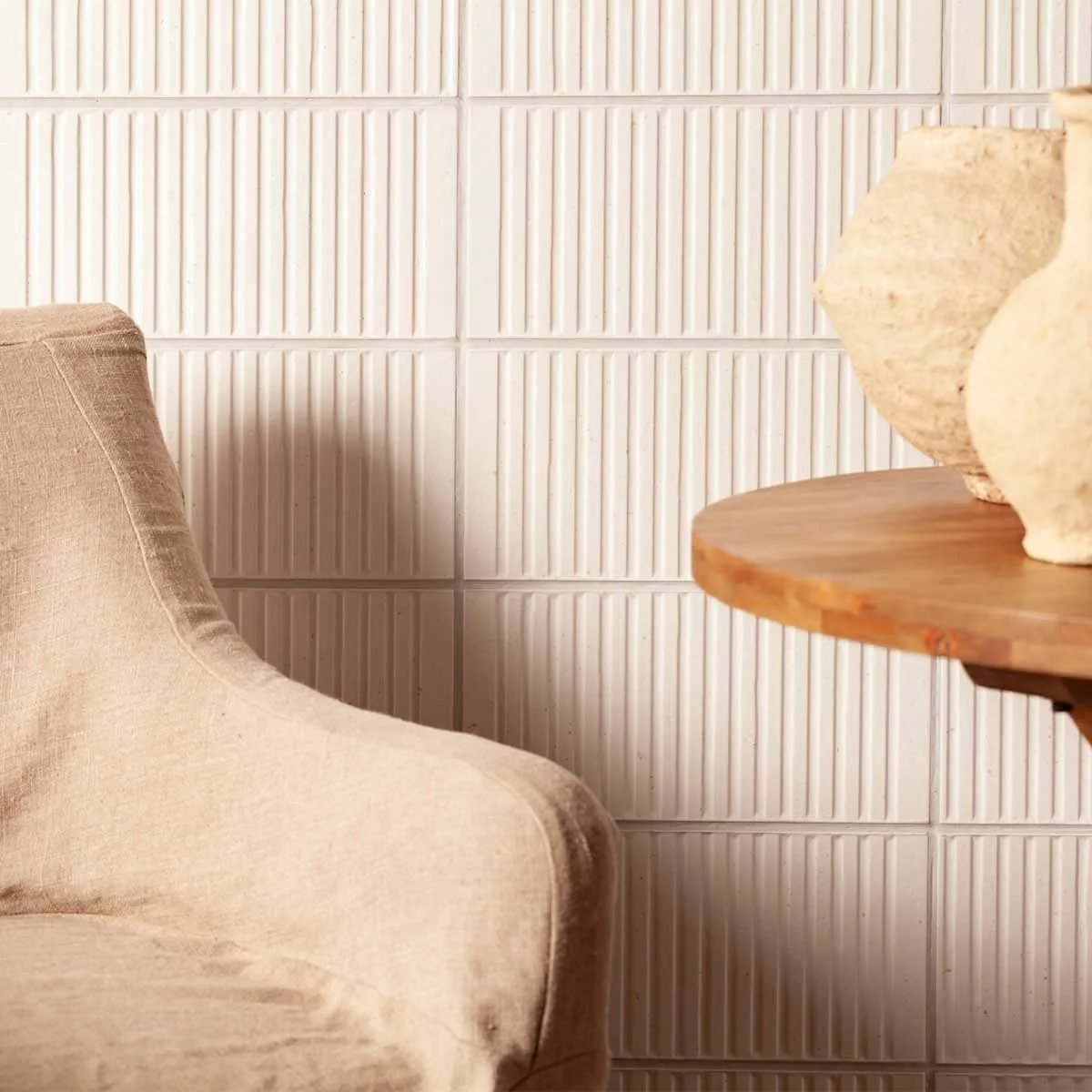 FS Loft White Decor Wall Tile 20x40cm Matt