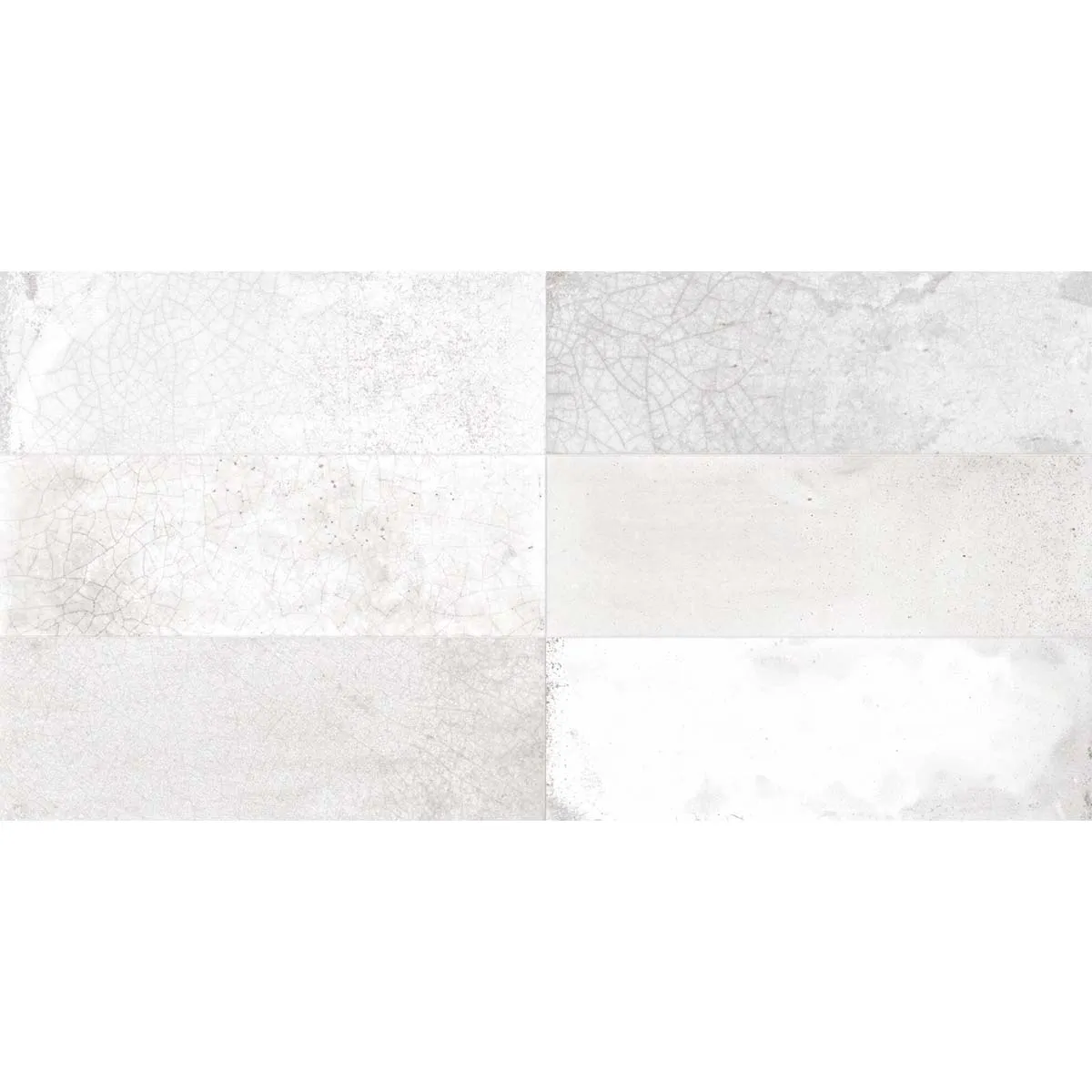 FS Raku White Decor Wall Tile 20x40cm Matte