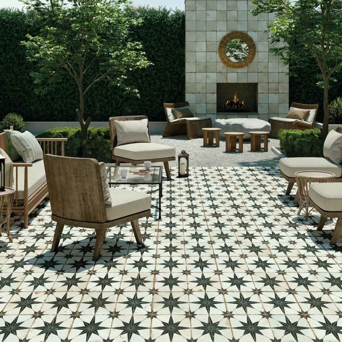 FS Rockstar Black 10mm Outdoor and Indoor Porcelain Tile 45x45cm