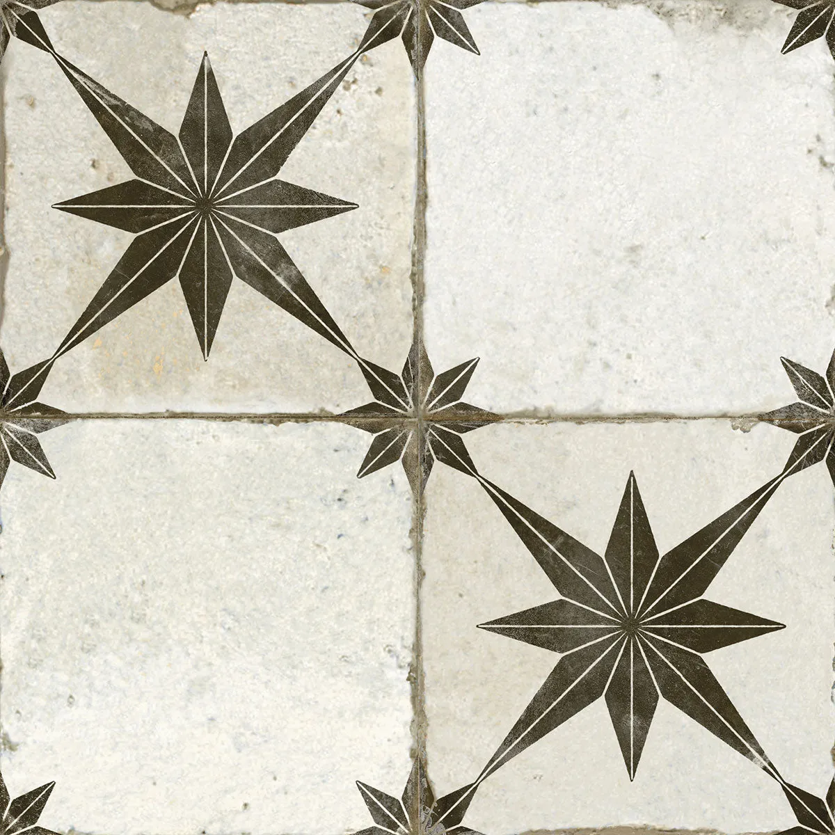 FS Star ARA Black Patterned Tile 45x45cm Matt