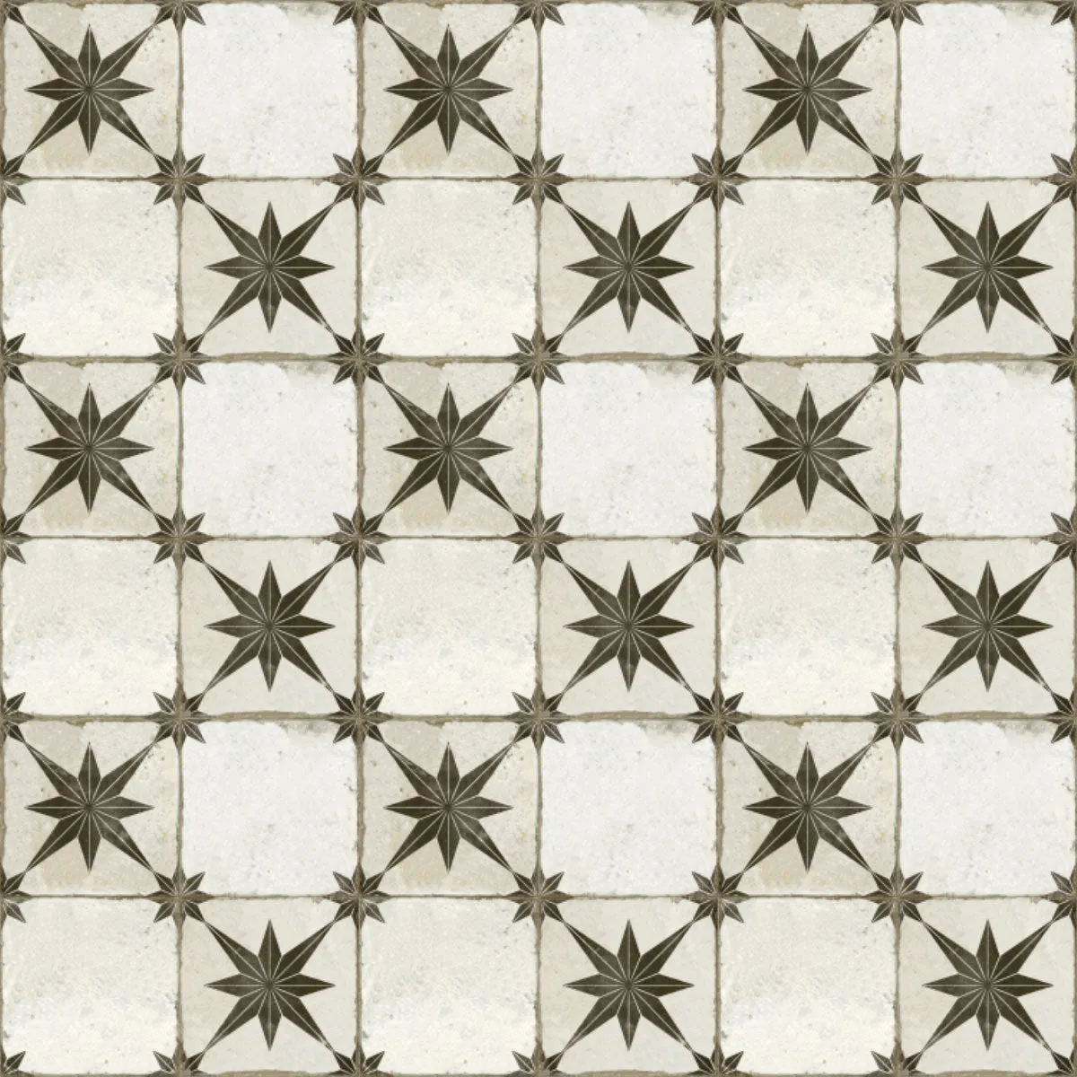 FS Star ARA Black Patterned Tile 45x45cm Matt