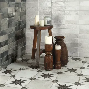 FS Star ARA Black Patterned Tile 45x45cm Matt