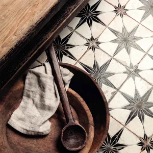 FS Star Black 4D Patterned Tile 45x45cm Matt