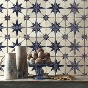 FS Star Blue 4D Patterned Tile 45x45cm Matt
