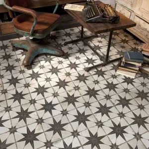 FS Star-N Black Patterned Tile 45x45cm Matt