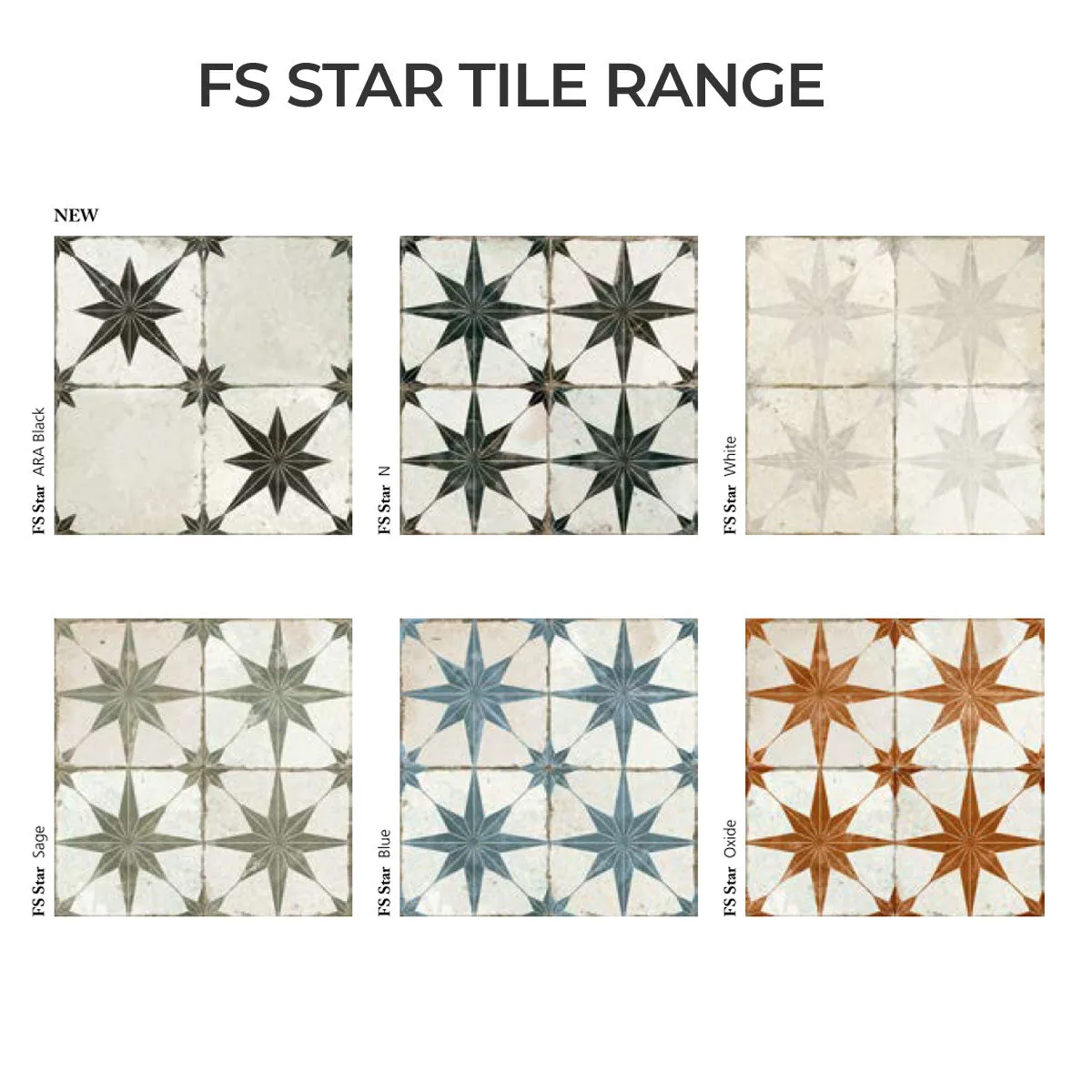 FS Star Oxide Patterned Tile 45x45cm Matt