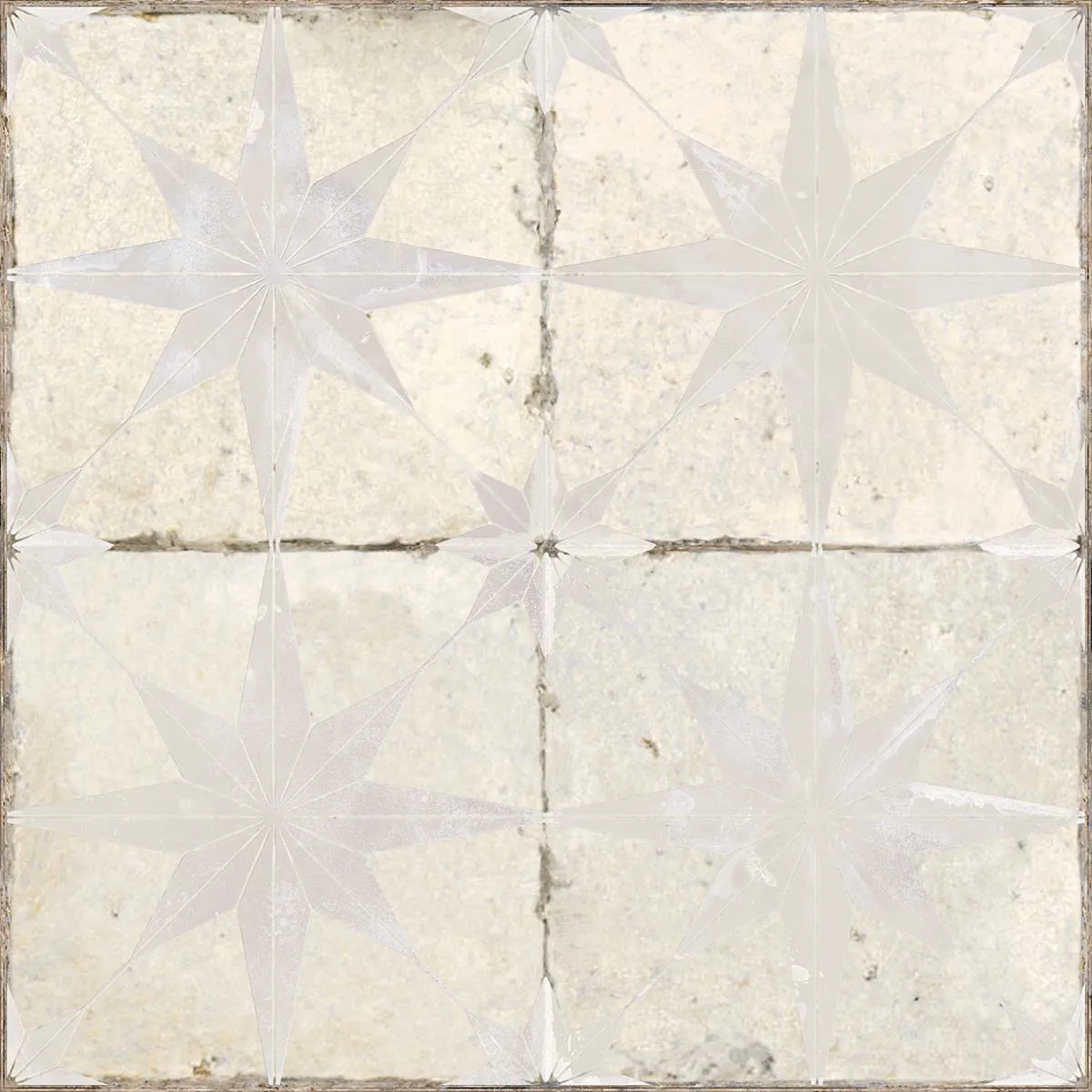 FS Star White 4D Patterned Tile 45x45cm Matt