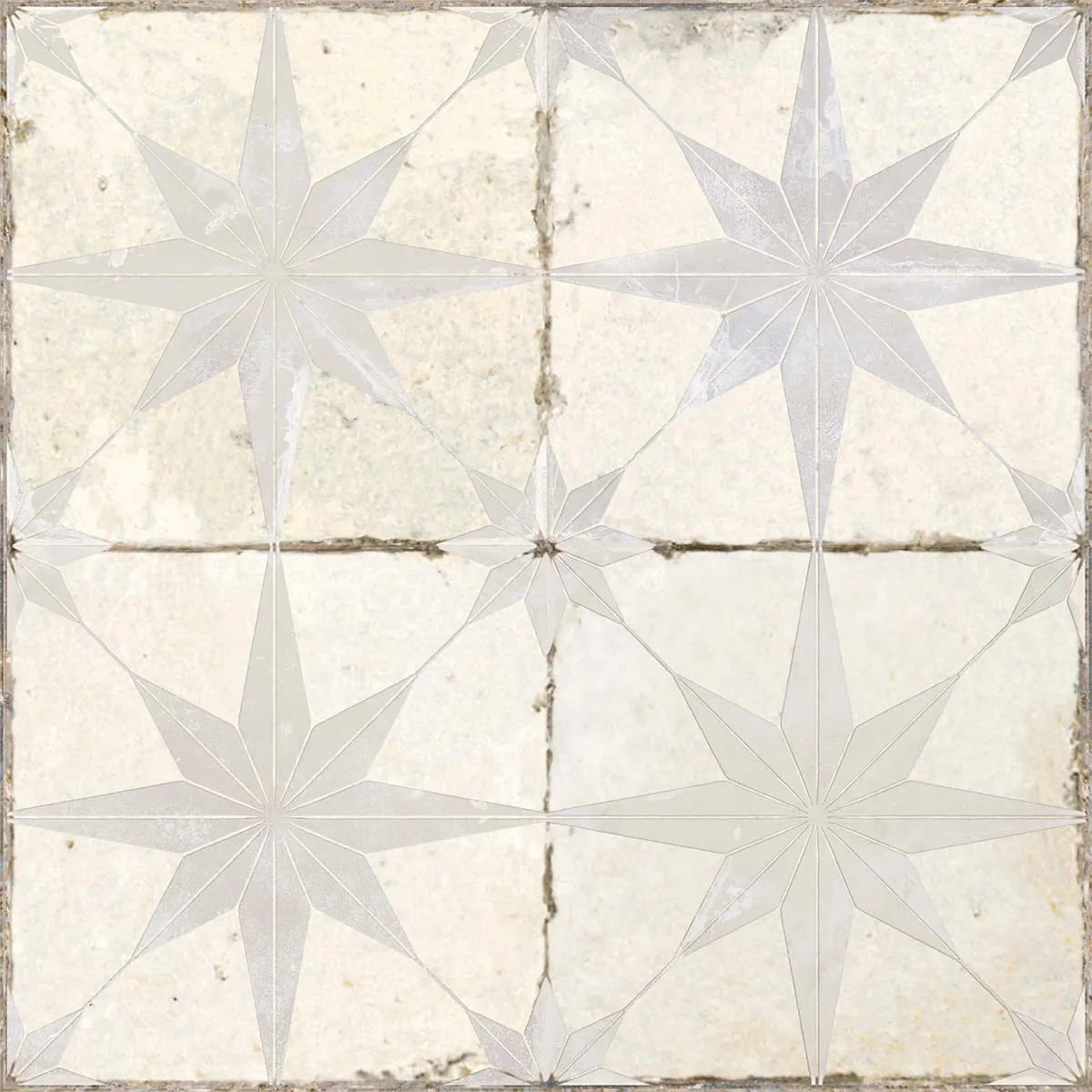 FS Star White 4D Patterned Tile 45x45cm Matt