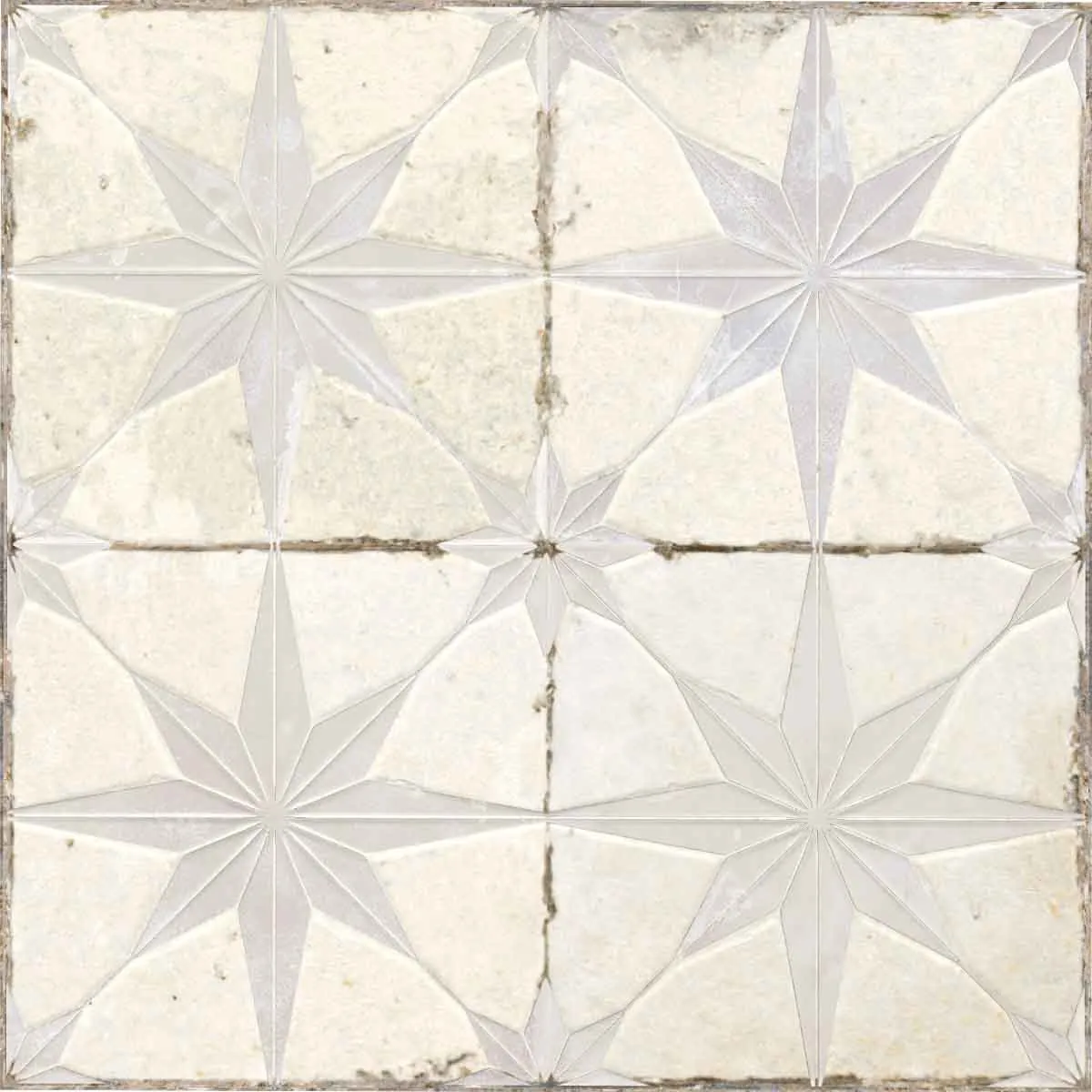 FS Star White 4D Patterned Tile 45x45cm Matt
