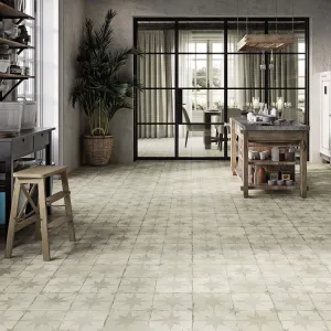 FS Star White Patterned Tile 45x45cm Matt