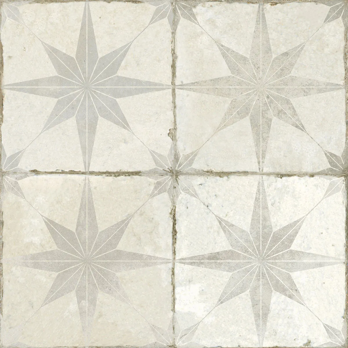 FS Star White Patterned Tile 45x45cm Matt