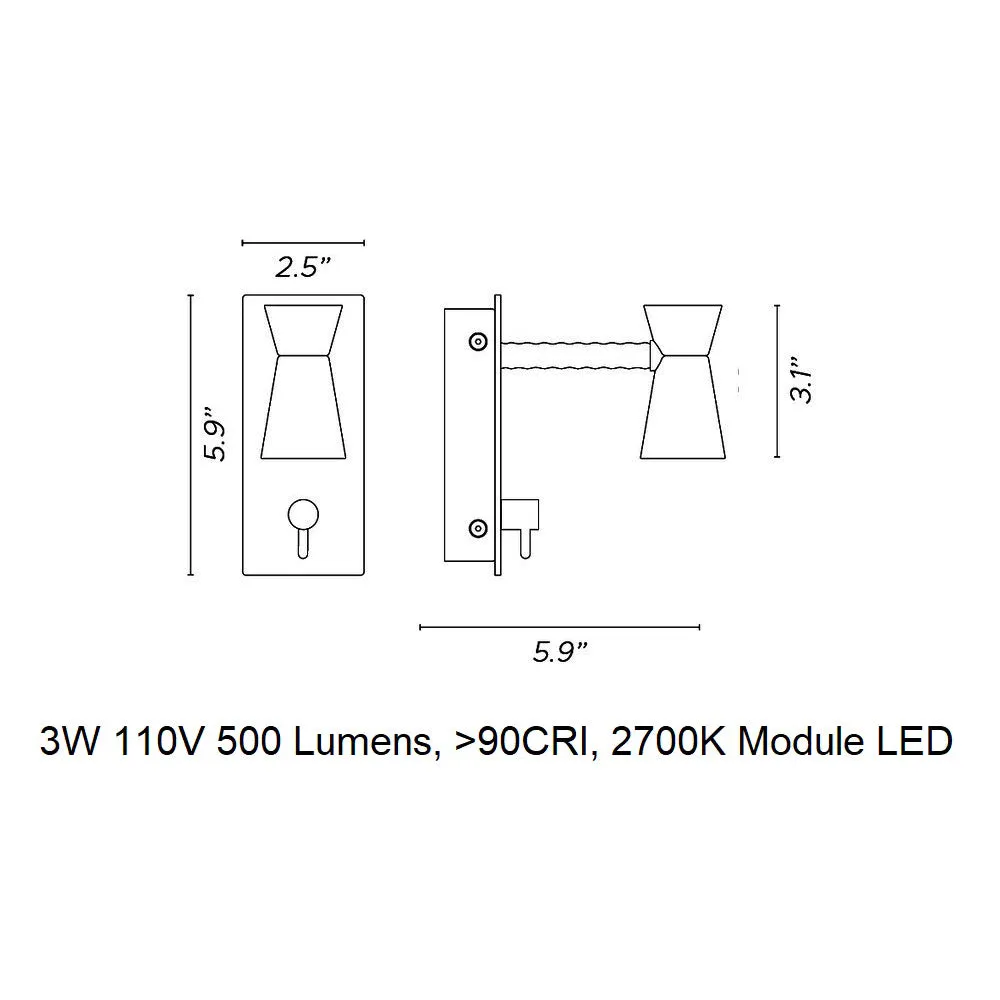 G T Reading Wall Sconce