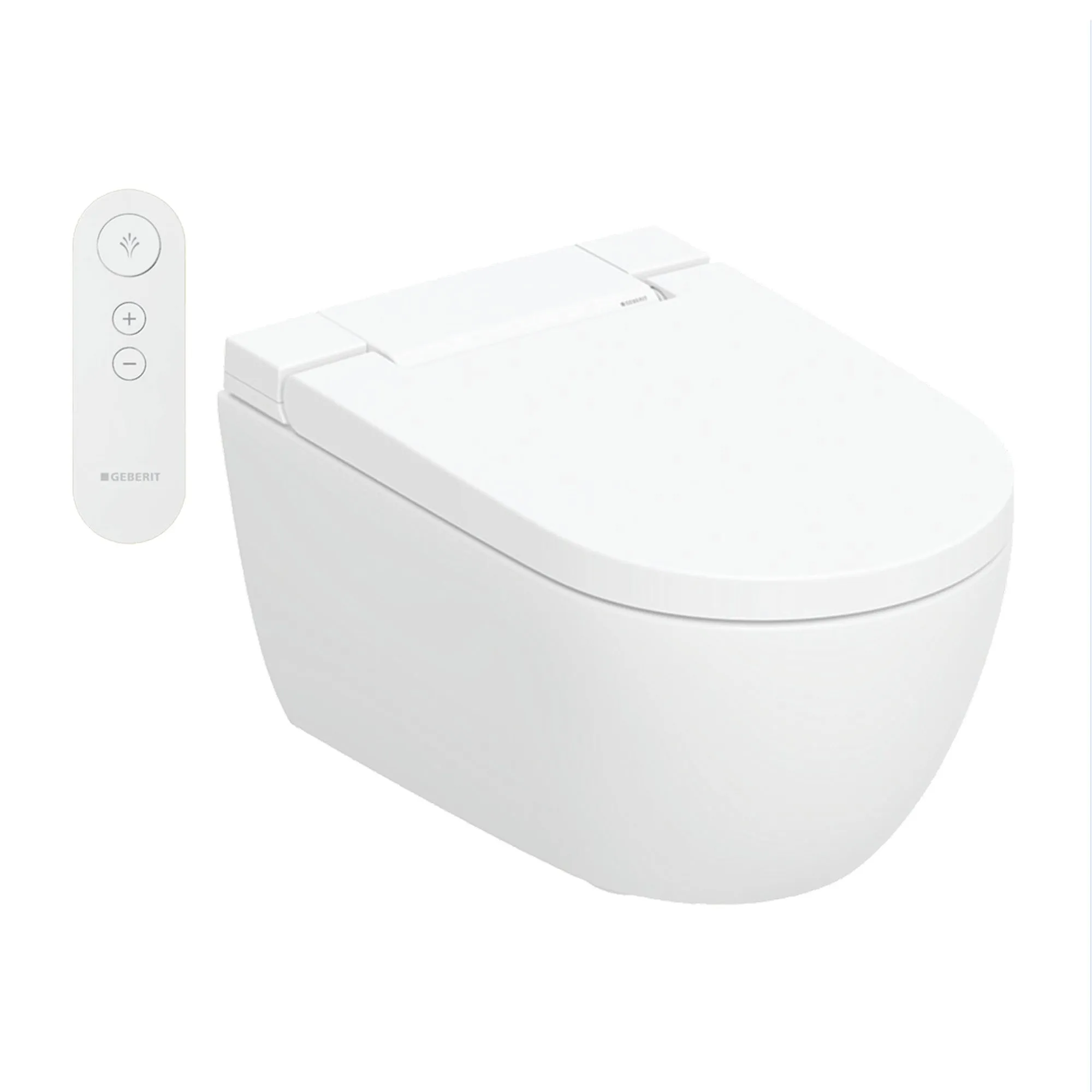 Geberit AquaClean Alba Rimless Wall Mounted Shower WC With Soft Close Toilet Seat