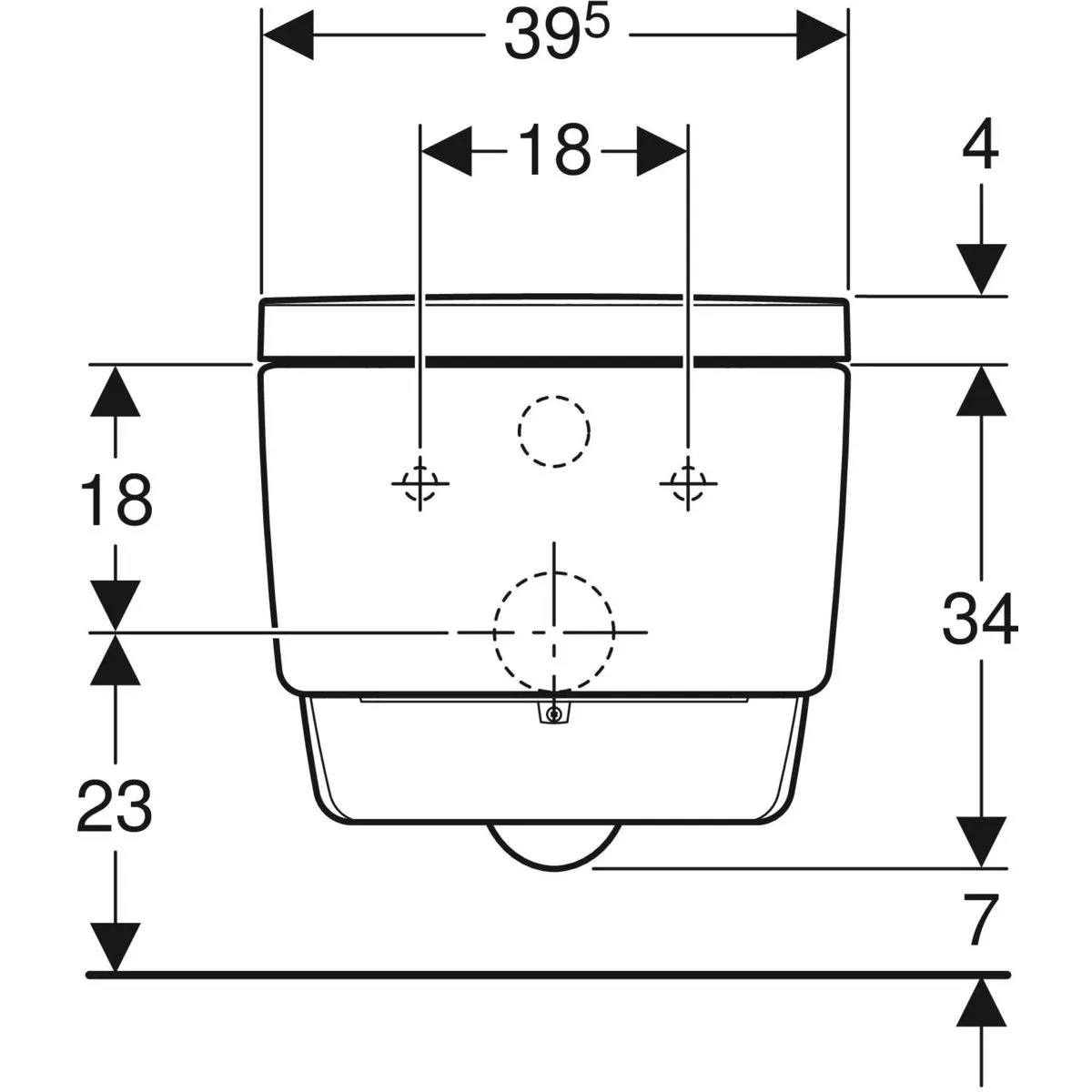 Geberit AquaClean Mera Classic Rimless Wall Mounted Shower WC With Soft Close Toilet Seat