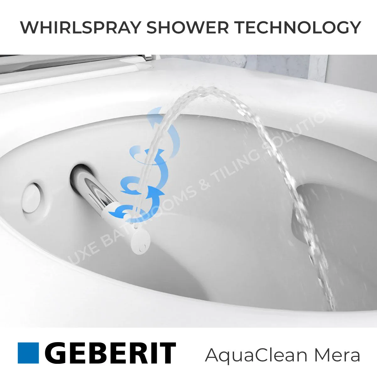 Geberit AquaClean Mera Classic Rimless Wall Mounted Shower WC With Soft Close Toilet Seat