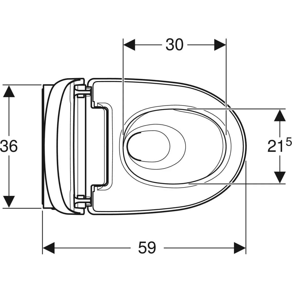 Geberit AquaClean Mera Comfort Rimless Wall Mounted WC Shower With Soft Close Toilet Seat