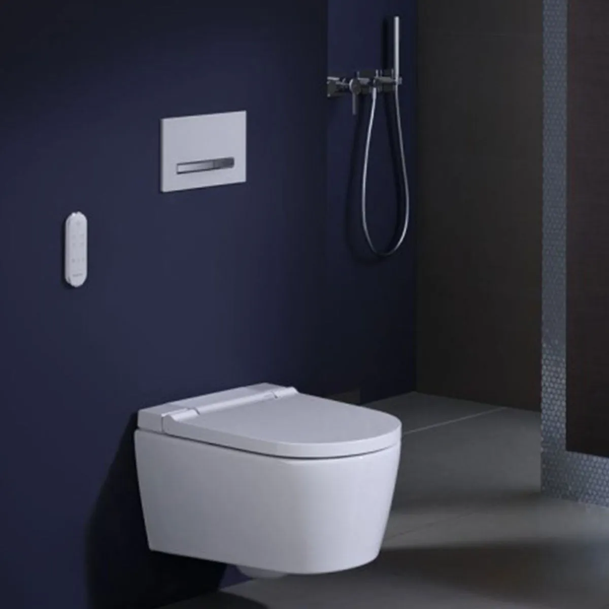 Geberit AquaClean Sela Rimless Wall Mounted Shower WC With Soft Close Toilet Seat