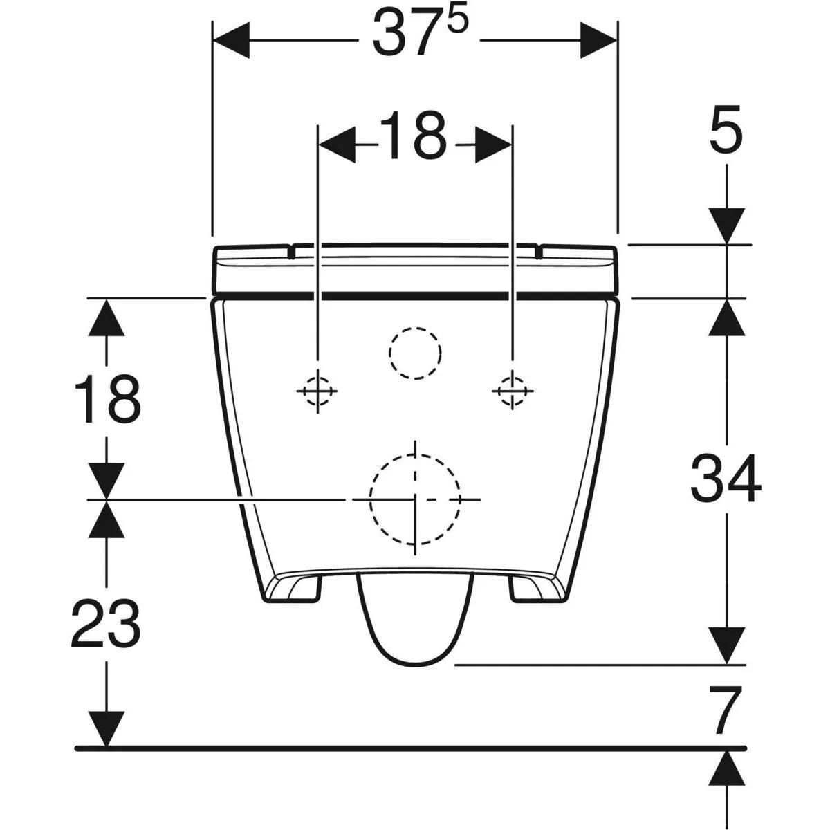 Geberit AquaClean Sela Rimless Wall Mounted Shower WC With Soft Close Toilet Seat