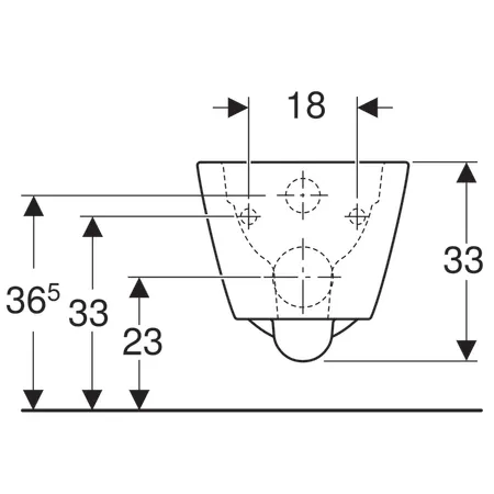 Geberit Smyle Square Rimless Wall Hung WC Pan With Soft Close Toilet Seat