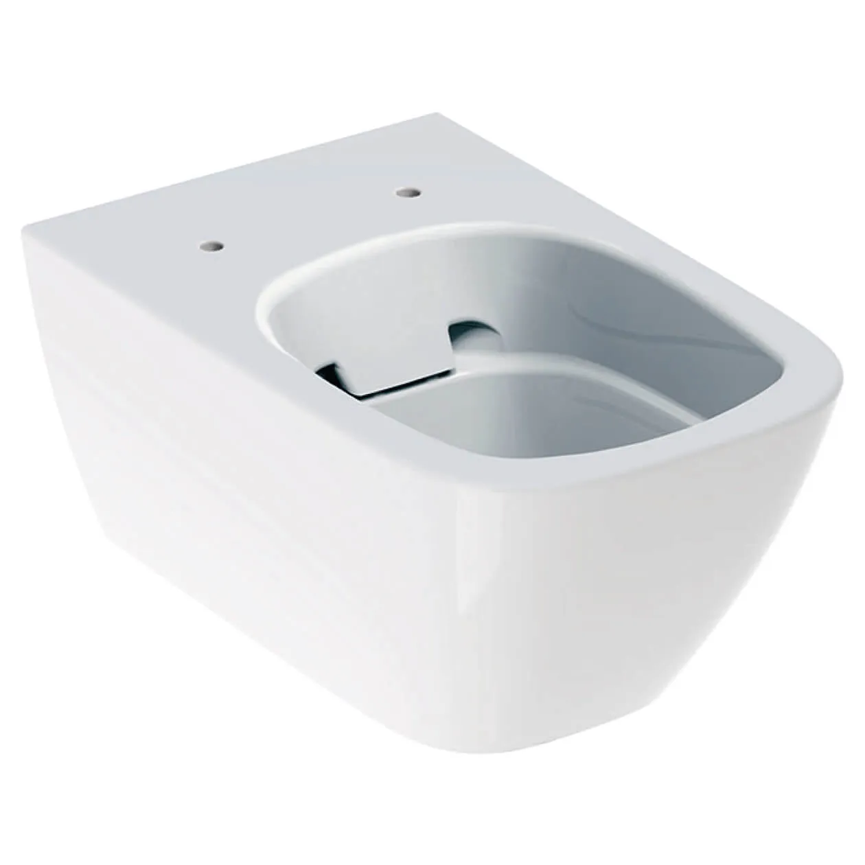 Geberit Smyle Square Rimless Wall Hung WC Pan With Soft Close Toilet Seat