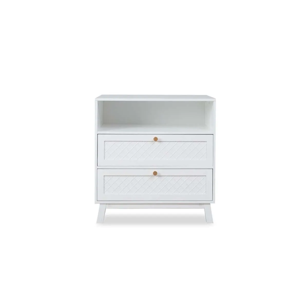 Genevieve Change Table With Removable Top - White Mocka