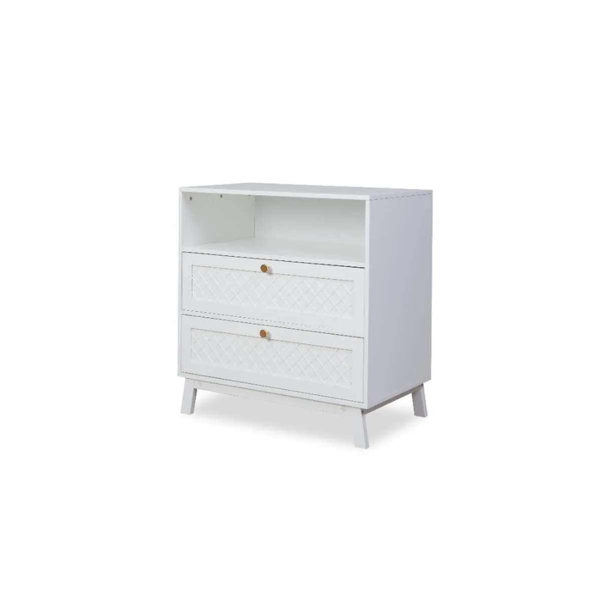 Genevieve Change Table With Removable Top - White Mocka